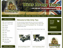 Tablet Screenshot of kidsarmytoys.co.uk